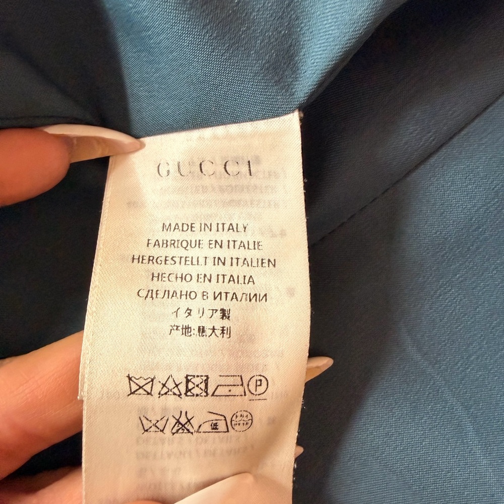 Gucci Elegant Blue TWEED BLAZER SIZE 42 PERFECT CONDITION SPORTS COAT - Picture 11 of 15